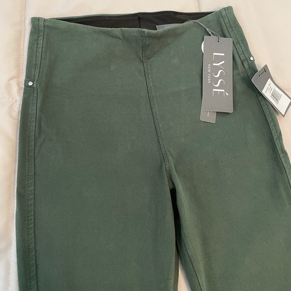 Lysse Dark Green Denim leggings